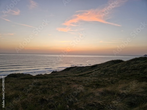 sunset over the sea