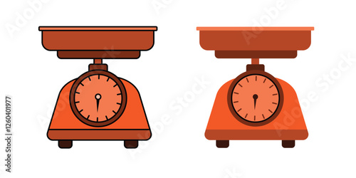 Kitchen scale icon set. vector icon.Simple flat symbol. Vector 