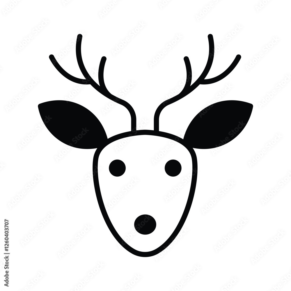 Well designed icon of reindeer, christmas animal, ready to use and download