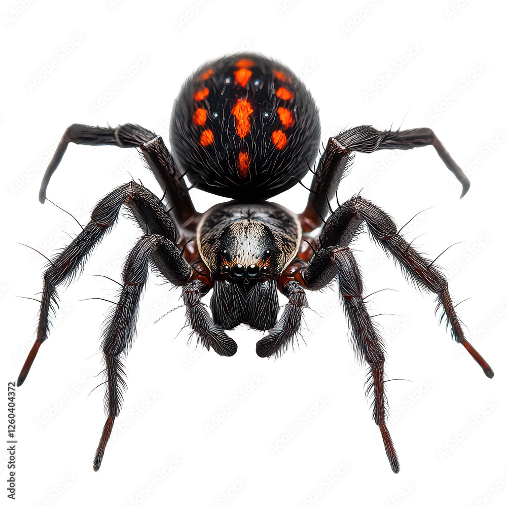 Obraz premium Widow spider isolated on transparent background
