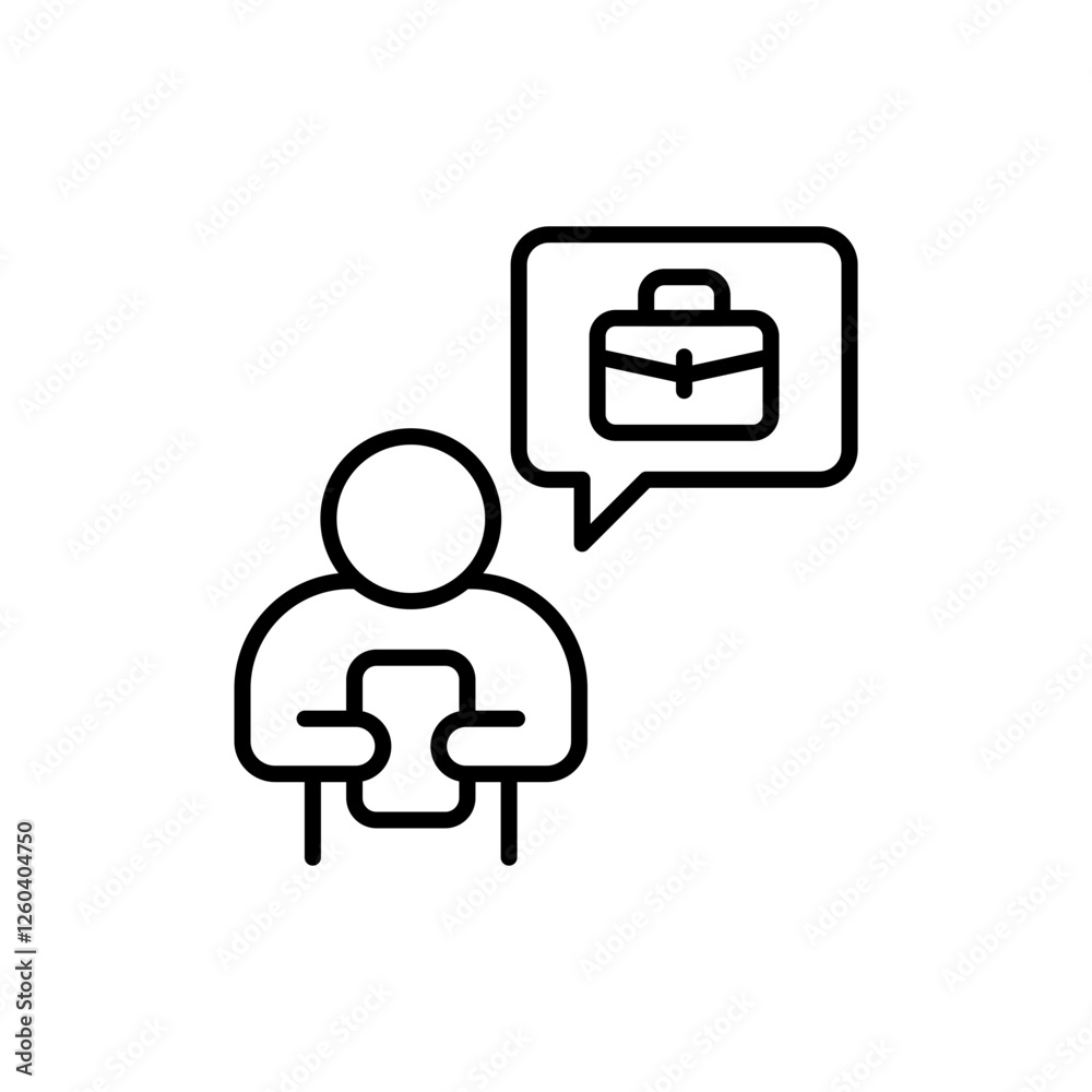 Job search app outline icons, minimalist vector illustration ,simple transparent graphic element .Isolated on white background Job search app outline icons, minimalist vector illustration ,simple transparent graphic element .Isolated on white background