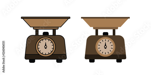 Kitchen scale icon set. vector icon.Simple flat symbol. Vector 