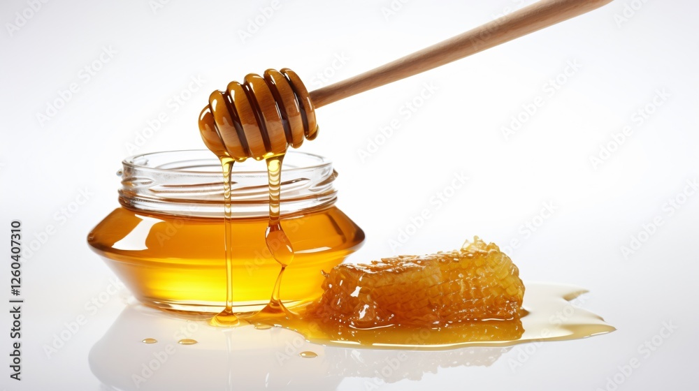 Pure Honey on White Background Pure Honey on White Background