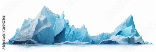 Isolated Iceberg on White Background