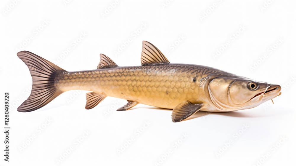 Fototapeta premium Isolated Sturgeon Fish on White Background