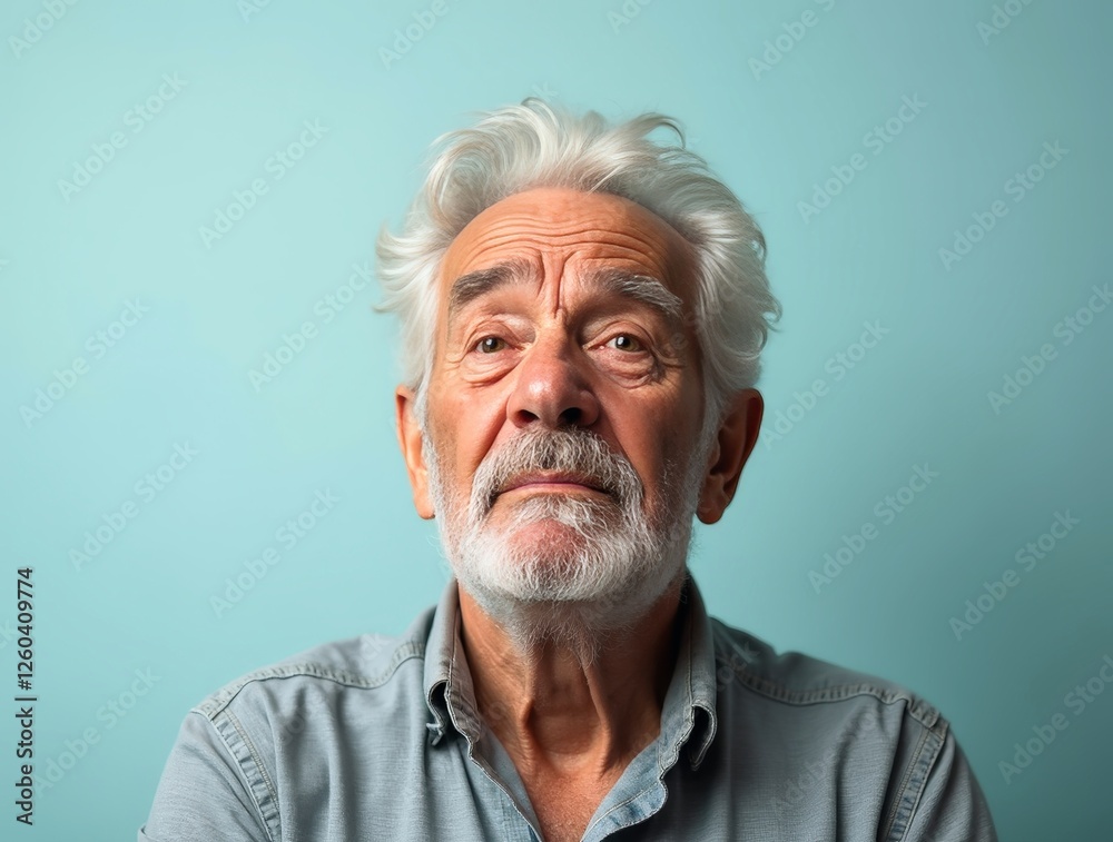 Portrait of disappointed senior man showing sadness and loneliness Portrait of disappointed senior man showing sadness and loneliness