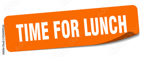 time for lunch sticker. time for lunch label