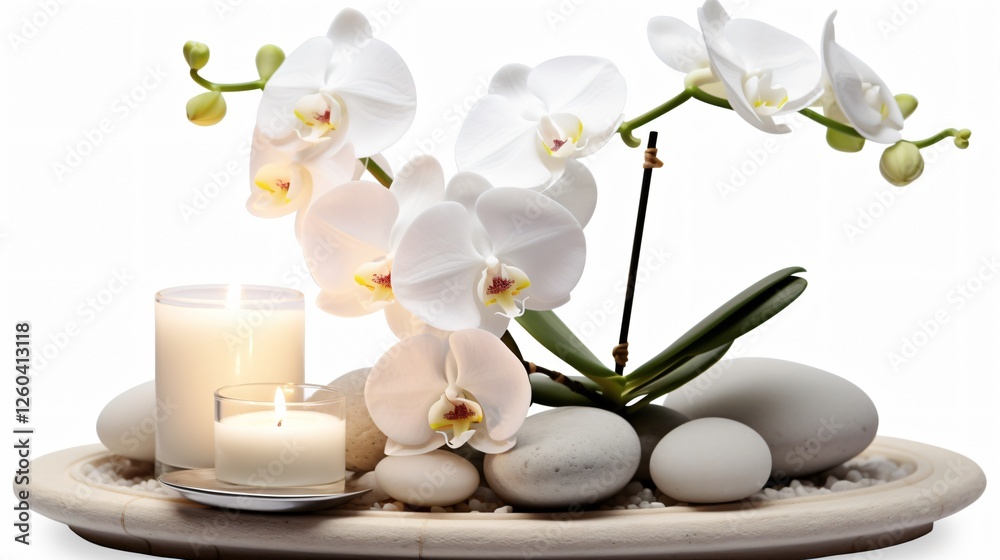 Elegant Floral Home Decor with Orchid Candle Elegant Floral Home Decor with Orchid Candle