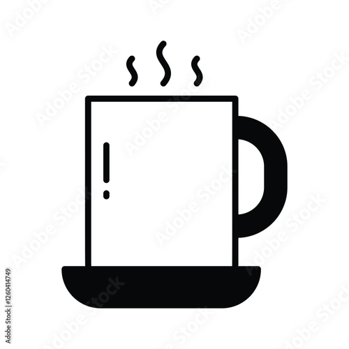 An icon of tea cup in trendy design style, editable icon hot beverages concept