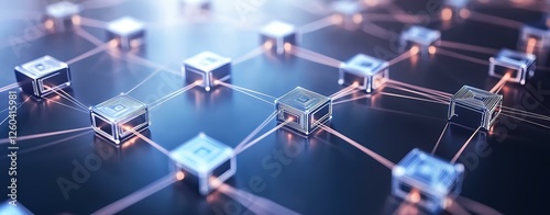 Abstract digital network connection concept.
