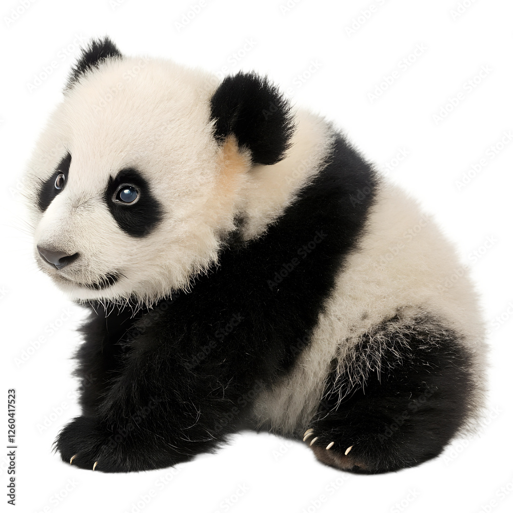Adorable Baby Panda on Transparent Background. PNG Adorable Baby Panda on Transparent Background. PNG