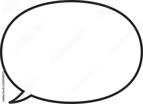 ベクターのふきだし　単体　イラスト　白黒　右　左　Simple speech bubble.