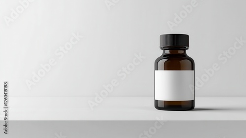 A supplement bottle isolated on white background photo