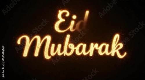 4K Eid mubarak Footage and use as a card for the celebration of Eid Alfitr and Adha
