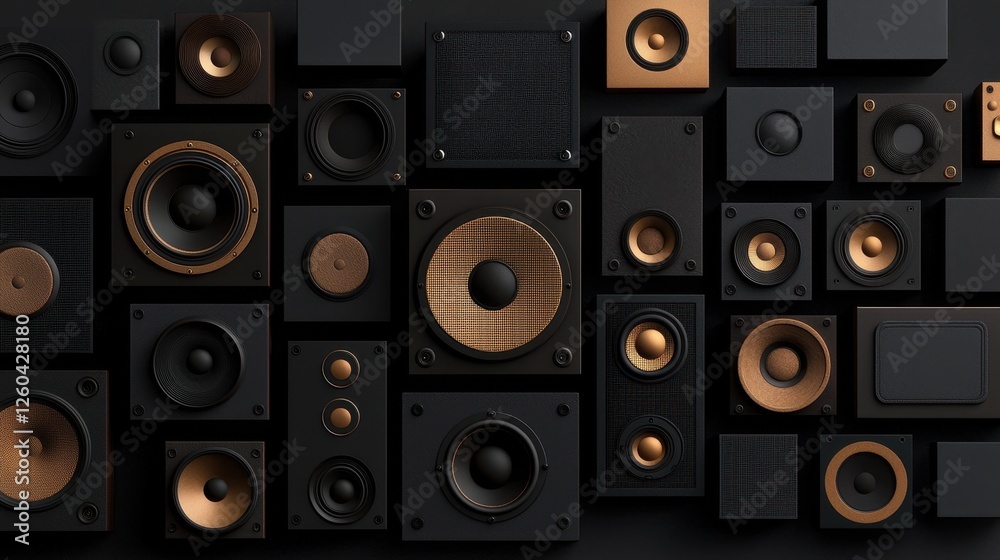 Collection of Varied Speaker Designs on a Dark Background Collection of Varied Speaker Designs on a Dark Background