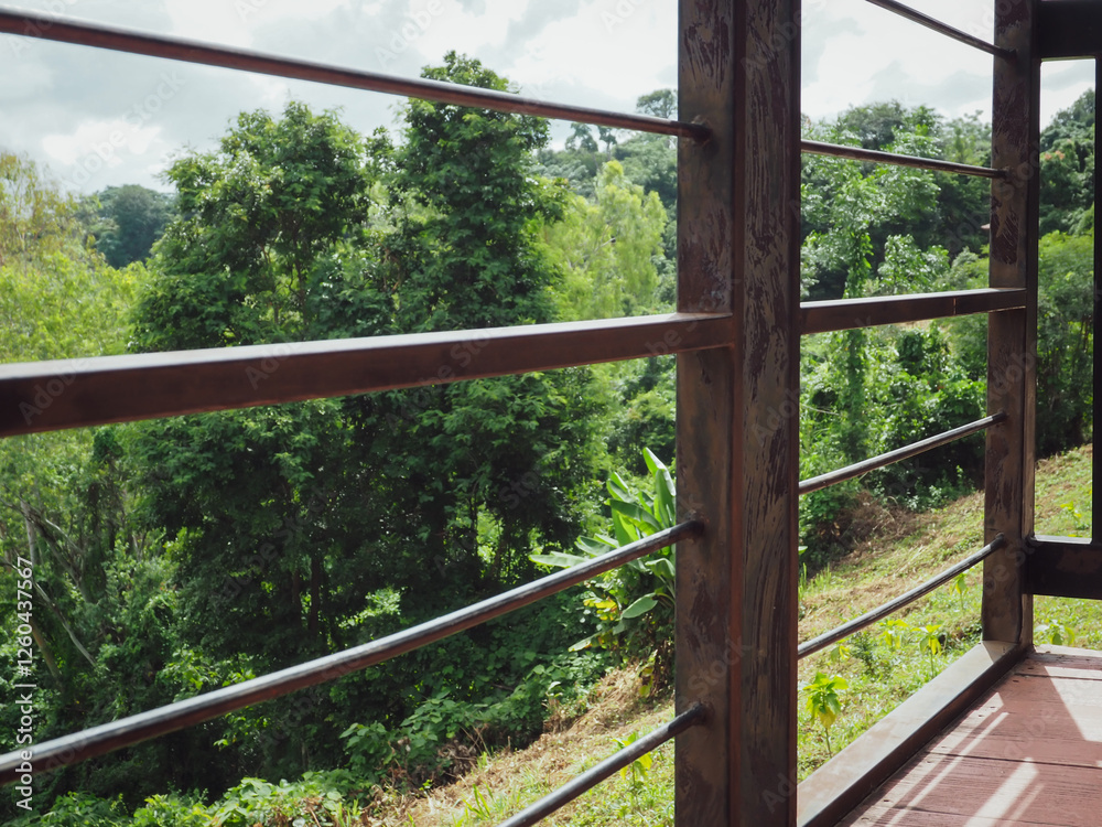 Iron barriers for balconies, mountain and forest view points Iron barriers for balconies, mountain and forest view points