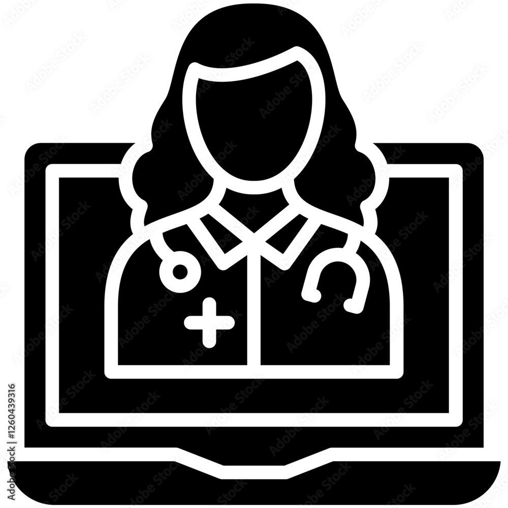 Obraz premium Telemedicine Icon