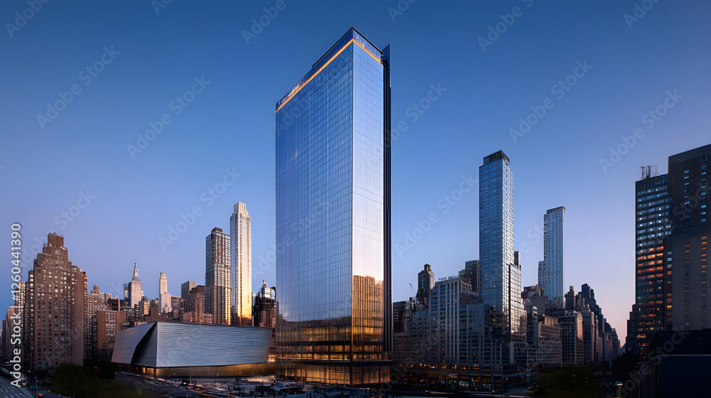 Blue clean glass wall of modern skyscraper, glass buildings with cloudy blue sky background
Blue clean glass wall of modern skyscraper, glass buildings with cloudy blue sky background