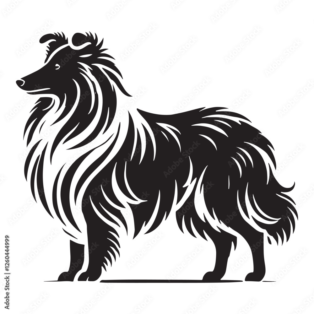 Bold Shetland Sheepdog silhouette for versatile and timeless design - Shetland Sheepdog illustration - minimal Shetland Sheepdog vector - dog silhouette
Bold Shetland Sheepdog silhouette for versatile and timeless design - Shetland Sheepdog illustration - minimal Shetland Sheepdog vector - dog silhouette