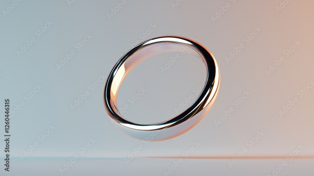 3d rendering of a ring. the ring is in the center of the image and is made of a shiny, metallic material. it has a smooth, polished surface and appears to be floating in the air. 3d rendering of a ring. the ring is in the center of the image and is made of a shiny, metallic material. it has a smooth, polished surface and appears to be floating in the air.
