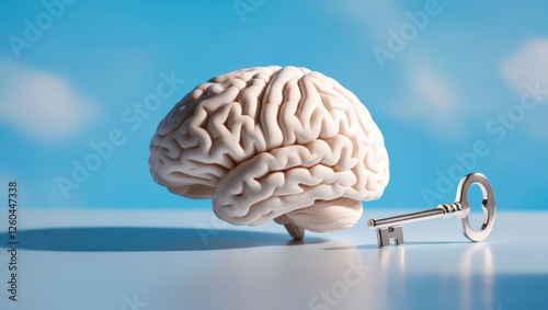 Wallpaper Mural The human brain with the key next to it Torontodigital.ca