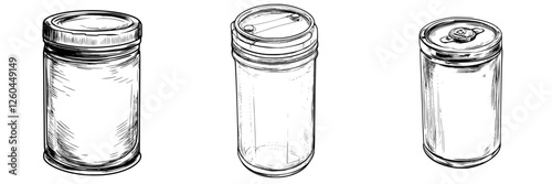 Various designs of transparent jars displayed against a simple background to emphasize their versatility in storage and organization