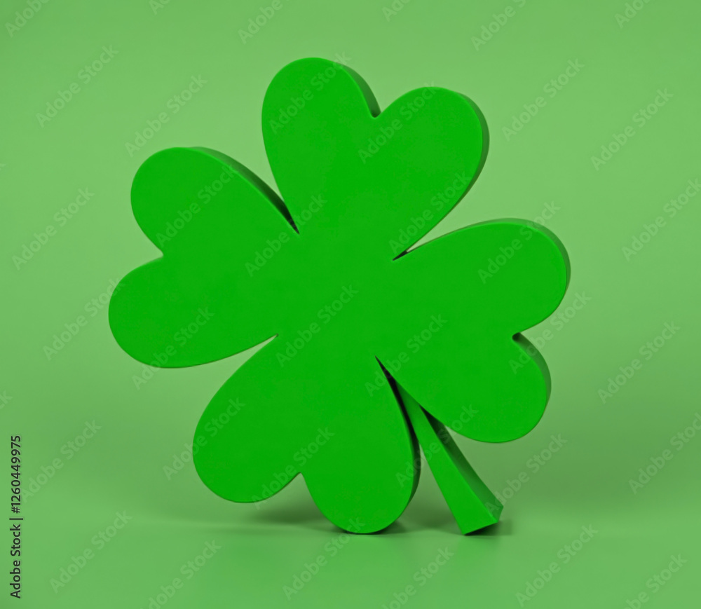 Green Four-Leaf Clover 3d symbol Green Four-Leaf Clover 3d symbol