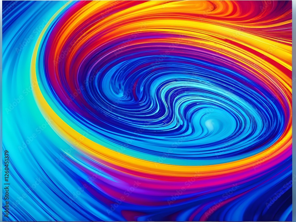 Obraz premium dynamic swirl pattern with vivid and contrasting psychedelic colors