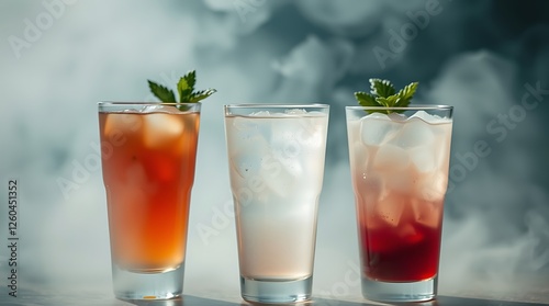 Wallpaper Mural Group of three soft drinks in various glasses with garnish Torontodigital.ca