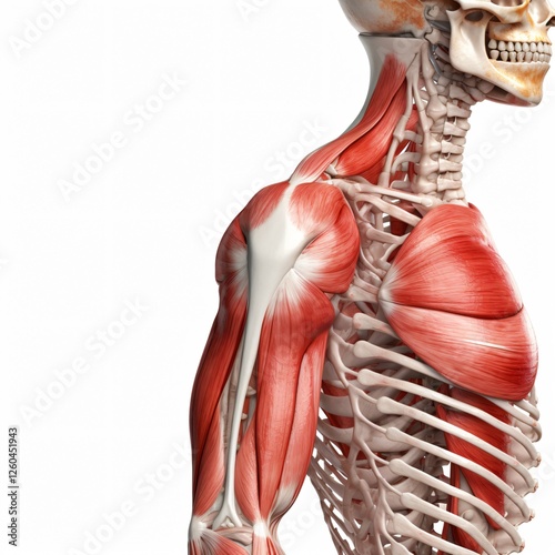 Shoulder Anatomy Detail: Muscle & Bone Structure