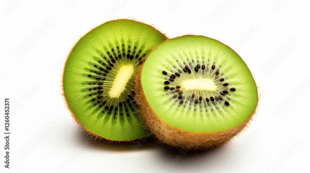 Isolated Kiwi on White Background Fresh Fruit Photography Isolated Kiwi on White Background Fresh Fruit Photography