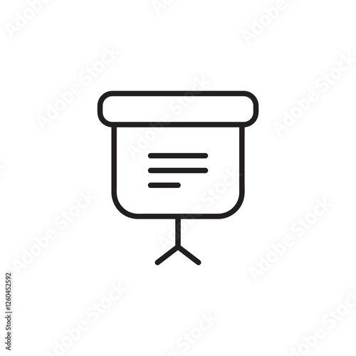 Presentation flat icon vector illustration
