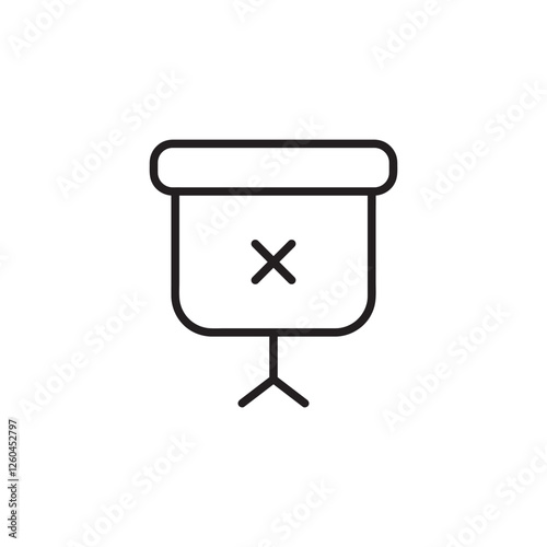 Presentation flat icon vector illustration
