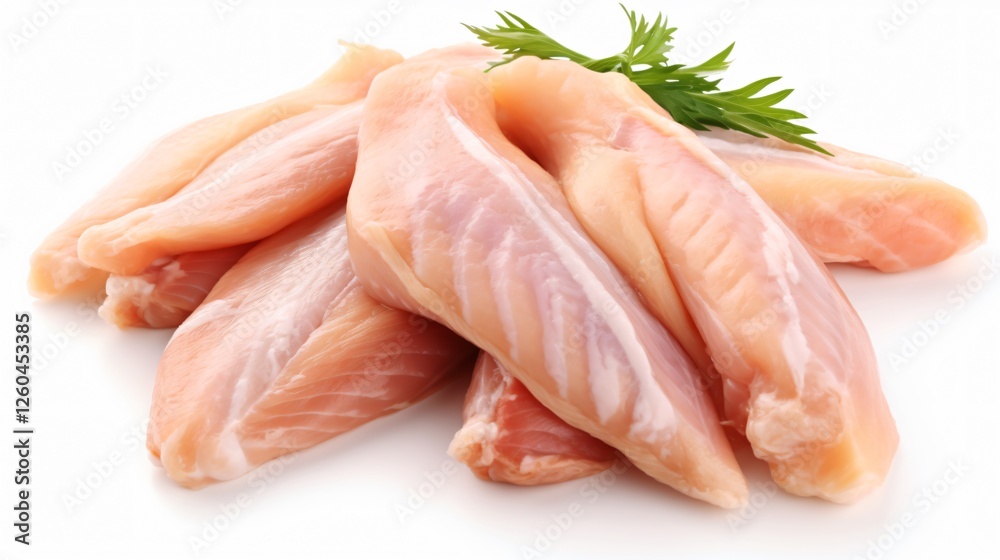 Fresh Chicken Wings on White Background Fresh Chicken Wings on White Background