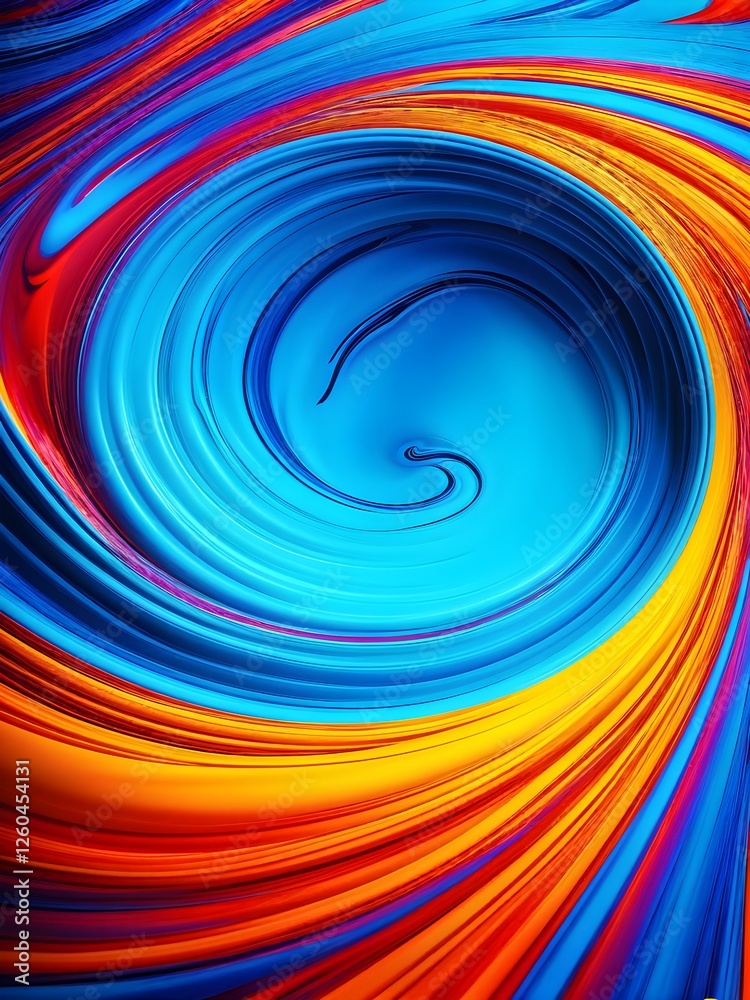 Fototapeta premium dynamic swirl pattern with vivid and contrasting psychedelic colors