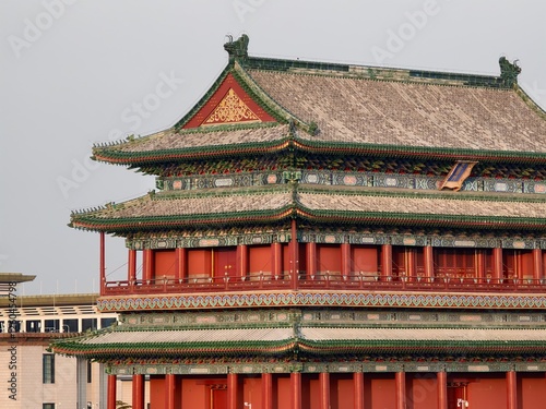The tower scenic areas of Qianmen and the Arrow Tower in Beijing, China photo
