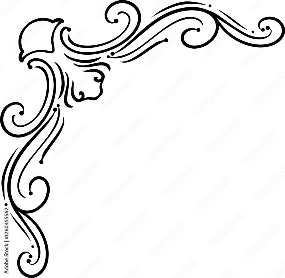 Fototapeta premium Corner vector icon frame illustration sign