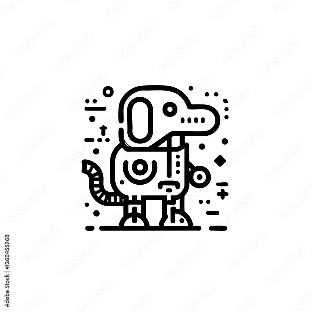 Futuristic animal robot vector illustration with a sleek and modern design. Perfect for sci-fi projects, branding, merchandise, and digital art. Futuristic animal robot vector illustration with a sleek and modern design. Perfect for sci-fi projects, branding, merchandise, and digital art.