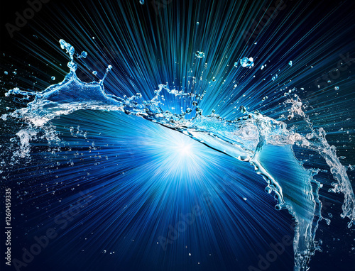 Generated image　水しぶき