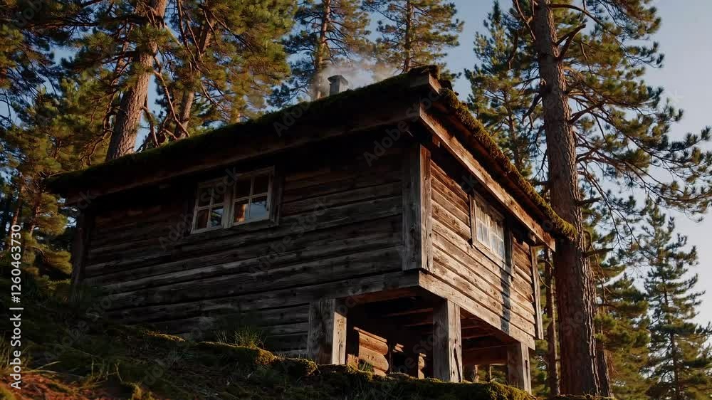An old wooden cabin nestled at the tree line, bathed in warm afternoon glow. Smoke curls from its chimney, whispering of untold stories.
An old wooden cabin nestled at the tree line, bathed in warm afternoon glow. Smoke curls from its chimney, whispering of untold stories.