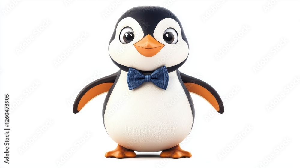 Fototapeta premium Stylish Penguin in a Bow Tie