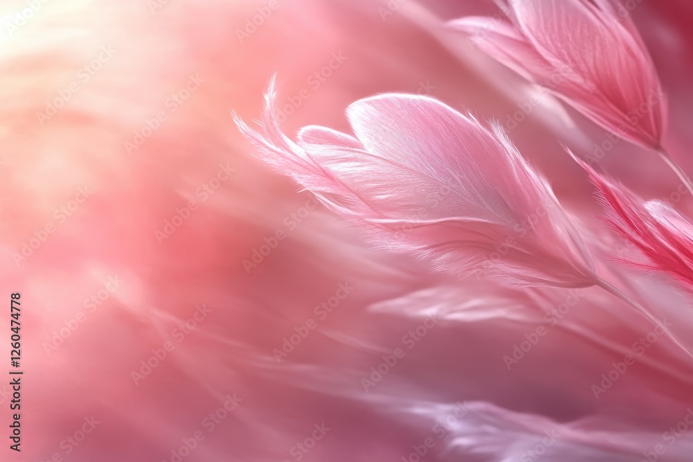 Delicate Pink Flowers in Soft Sunlight Delicate Pink Flowers in Soft Sunlight