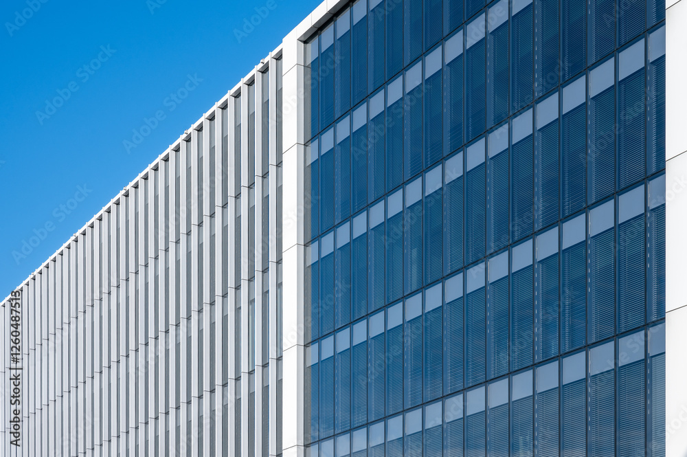 Modern metal - glass construction of offise building in Vilnius, Lithuania. Modern metal - glass construction of offise building in Vilnius, Lithuania.