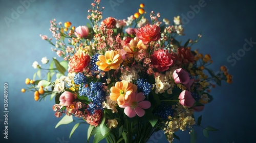 Wallpaper Mural Unveiling Nature's Beauty: Captivating 3D Rendered Bouquet Torontodigital.ca