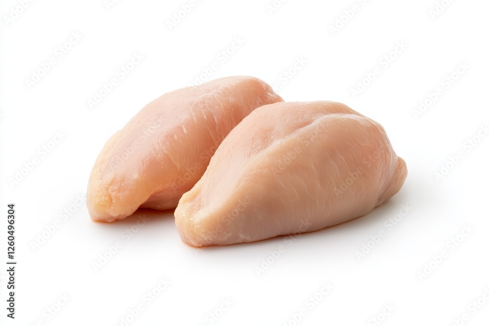 Fresh raw chicken breasts on a white background Fresh raw chicken breasts on a white background