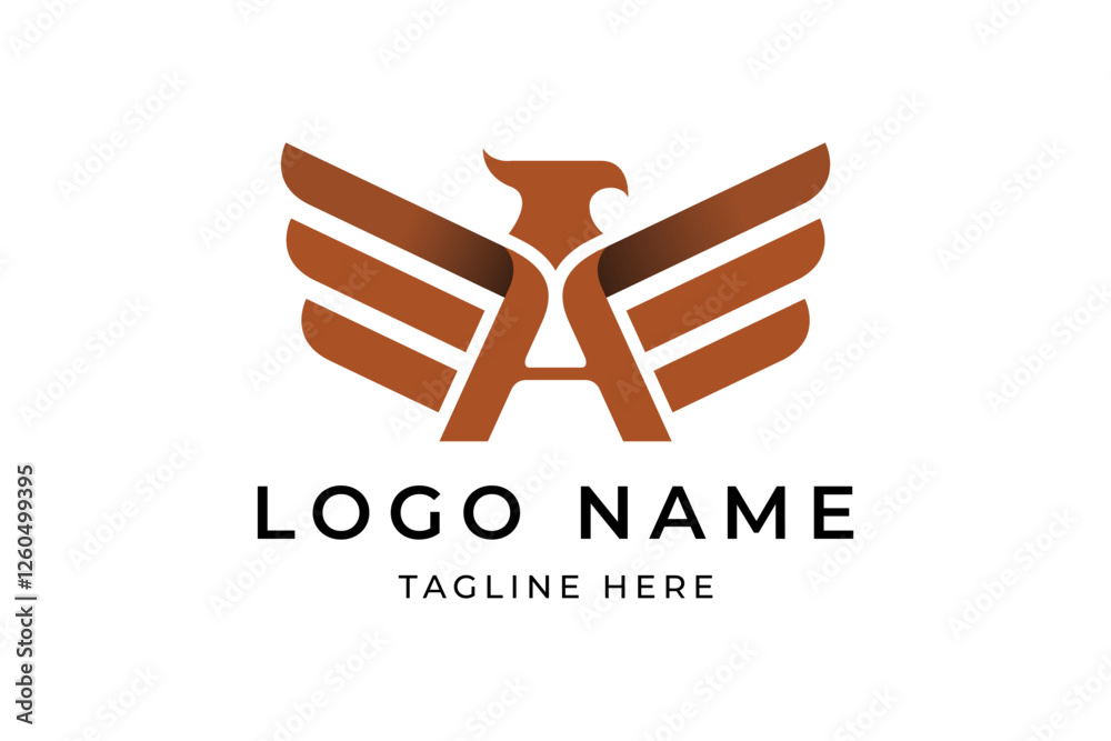 Fototapeta premium Letter A Eagle Logo