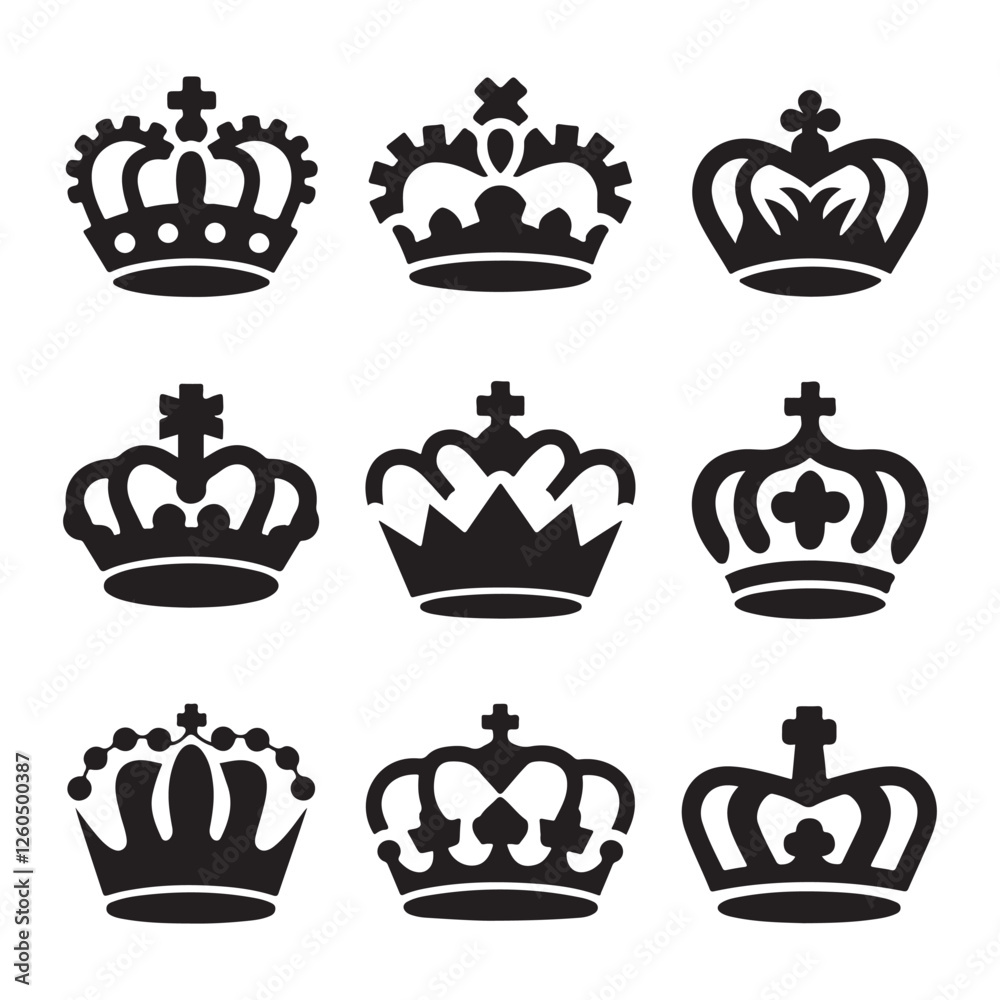 Crown vector set Art & Illustration. Crown vector set Art & Illustration.