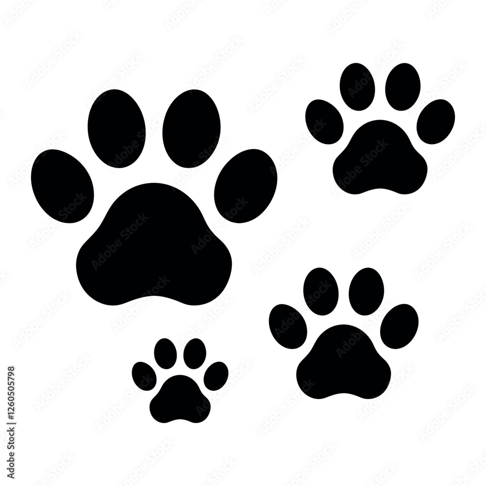 Fototapeta premium dog paw print