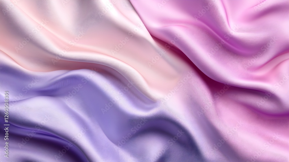 Obraz premium Soft Purple Gradient Wavy Design with Calming Photorealistic Quality
