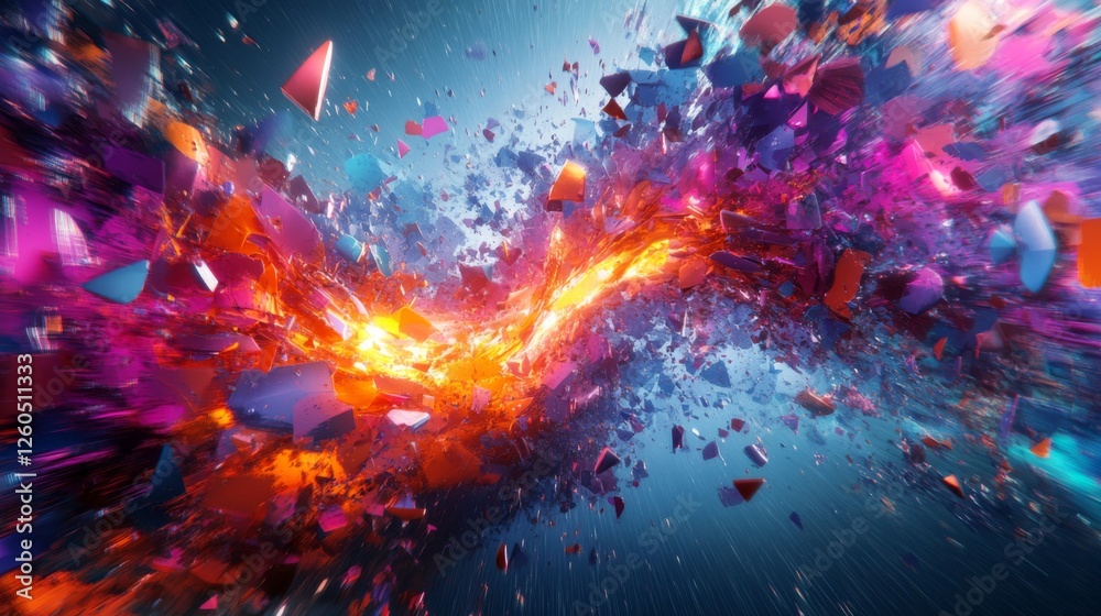 A Vibrant swirling shapes, neon colors, dynamic energy A Vibrant swirling shapes, neon colors, dynamic energy